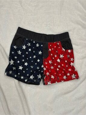 Kids Star-Print Shorts - Red & Navy